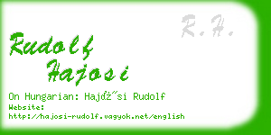 rudolf hajosi business card